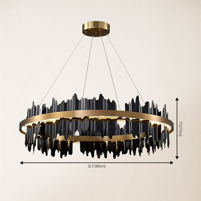 Arctira Metal Iceberg Round Chandelier 80cm D