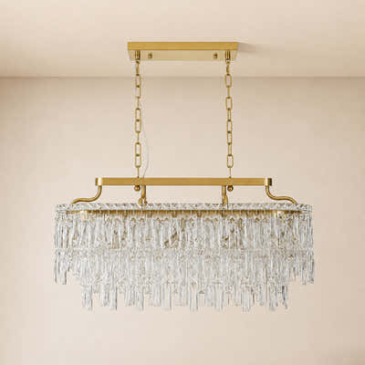 Lucentra Crystal Linear Chandelier 31"W