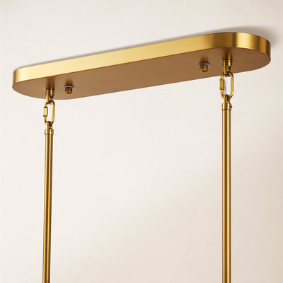 Corvella Leather Linear Chandelier 51"W