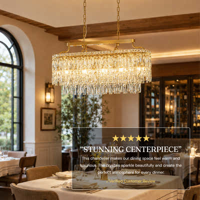 Lucentra Crystal Linear Chandelier 31"W