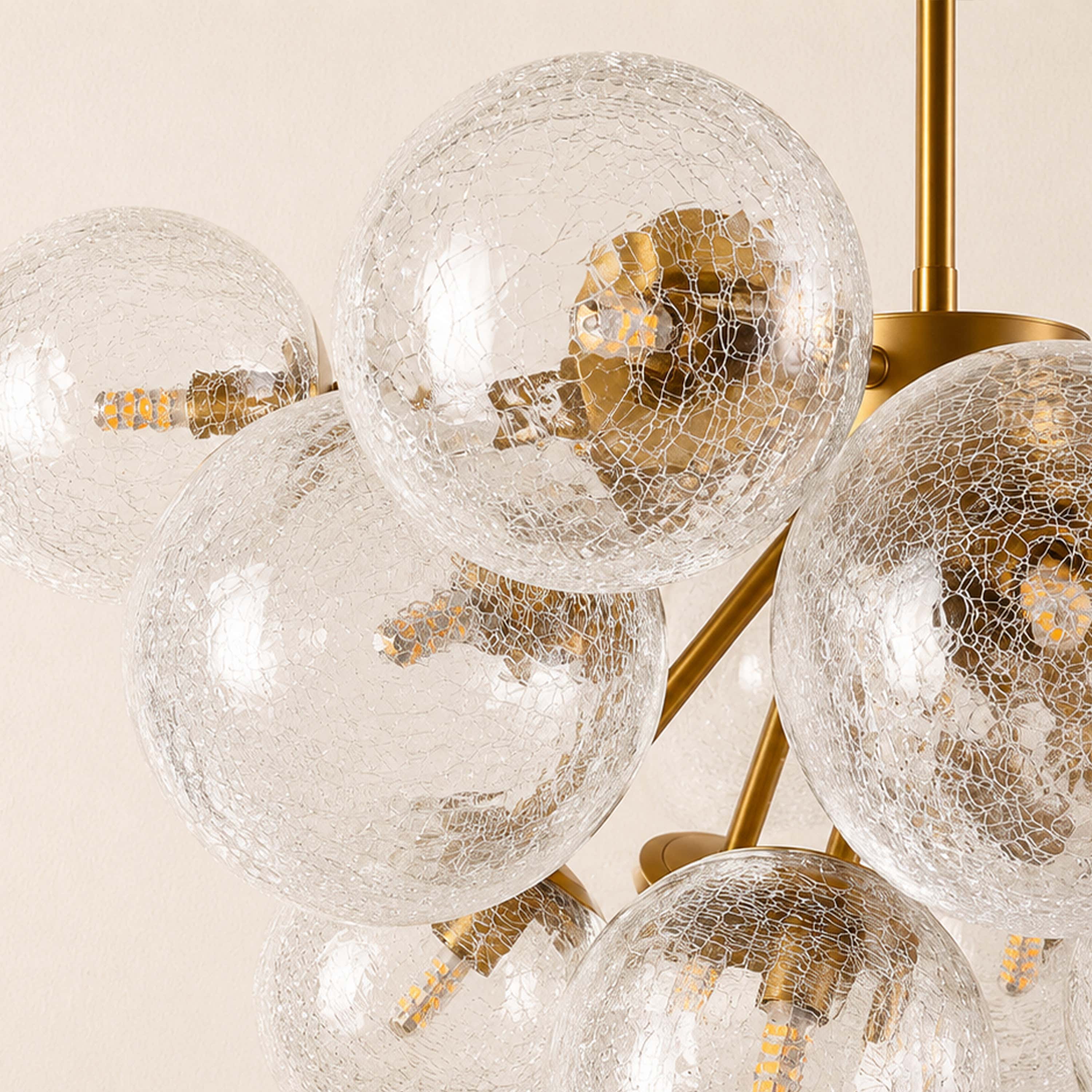 Elowen Crackled Glass Cluster Chandelier
