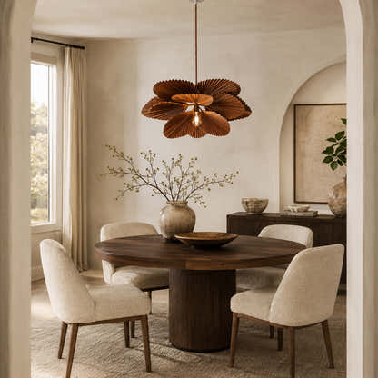 Calanthe Pleated Lotus Pendant Light