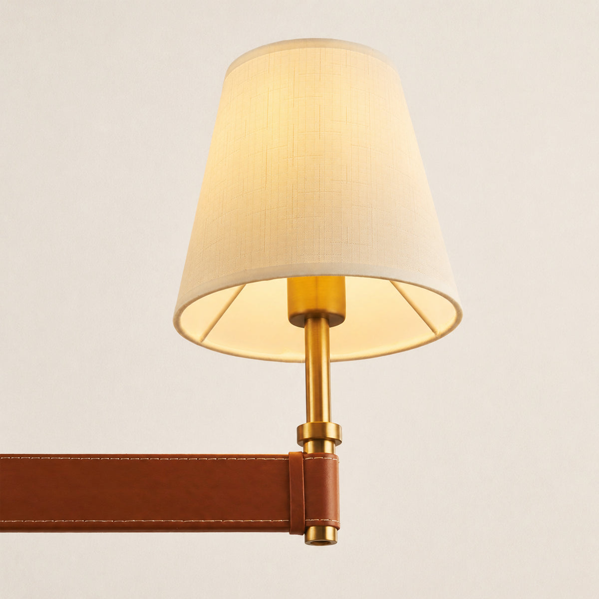 Corvella Leather Linear Chandelier 51"W
