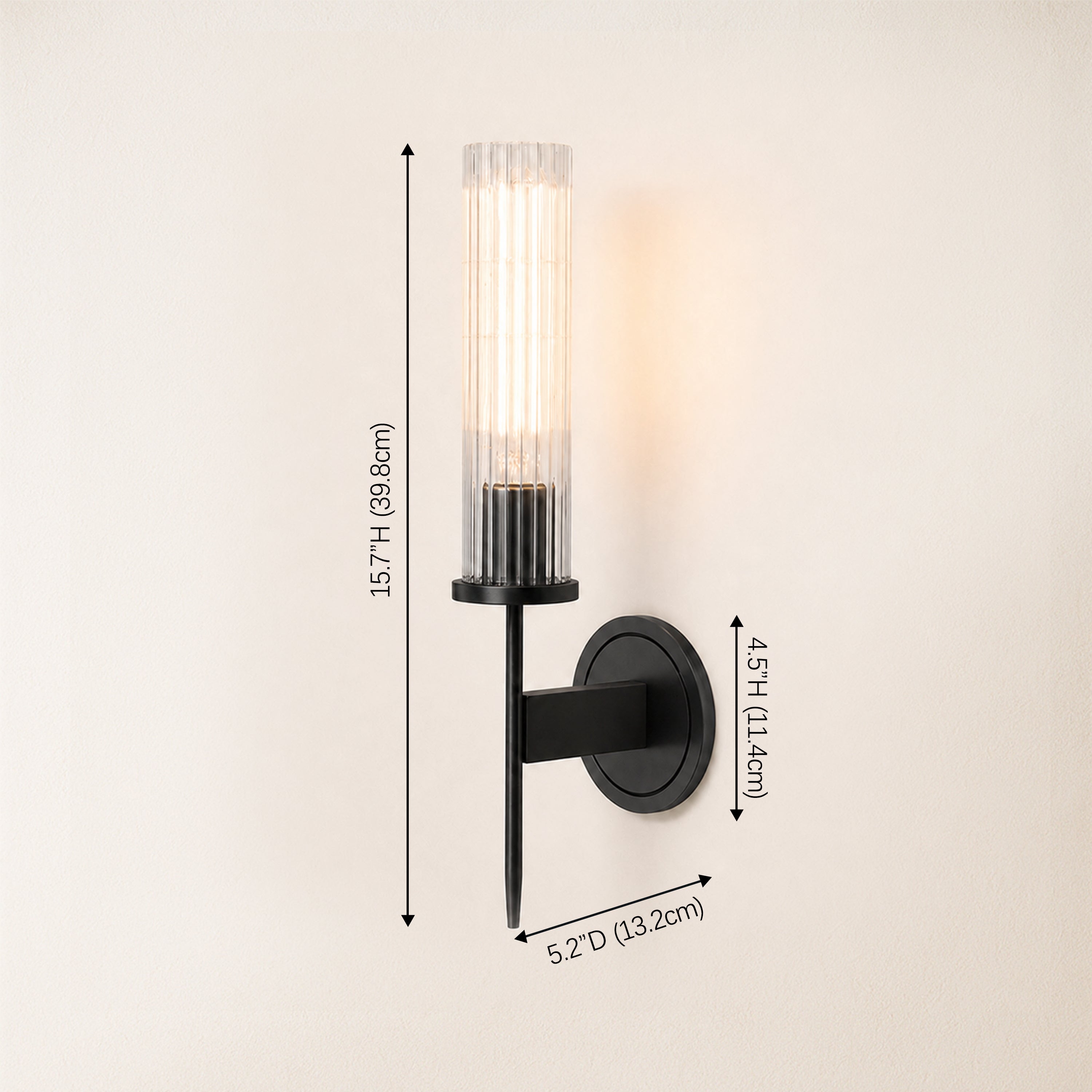 Bellmere 1 Lights Glass Wall Sconce