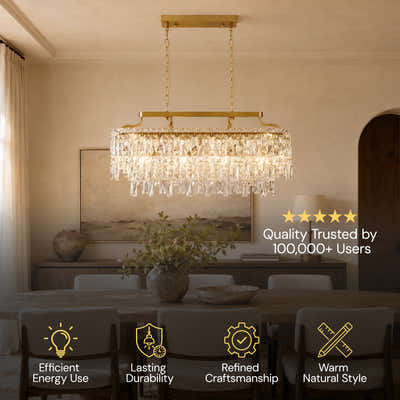 Lucentra Crystal Linear Chandelier 31"W
