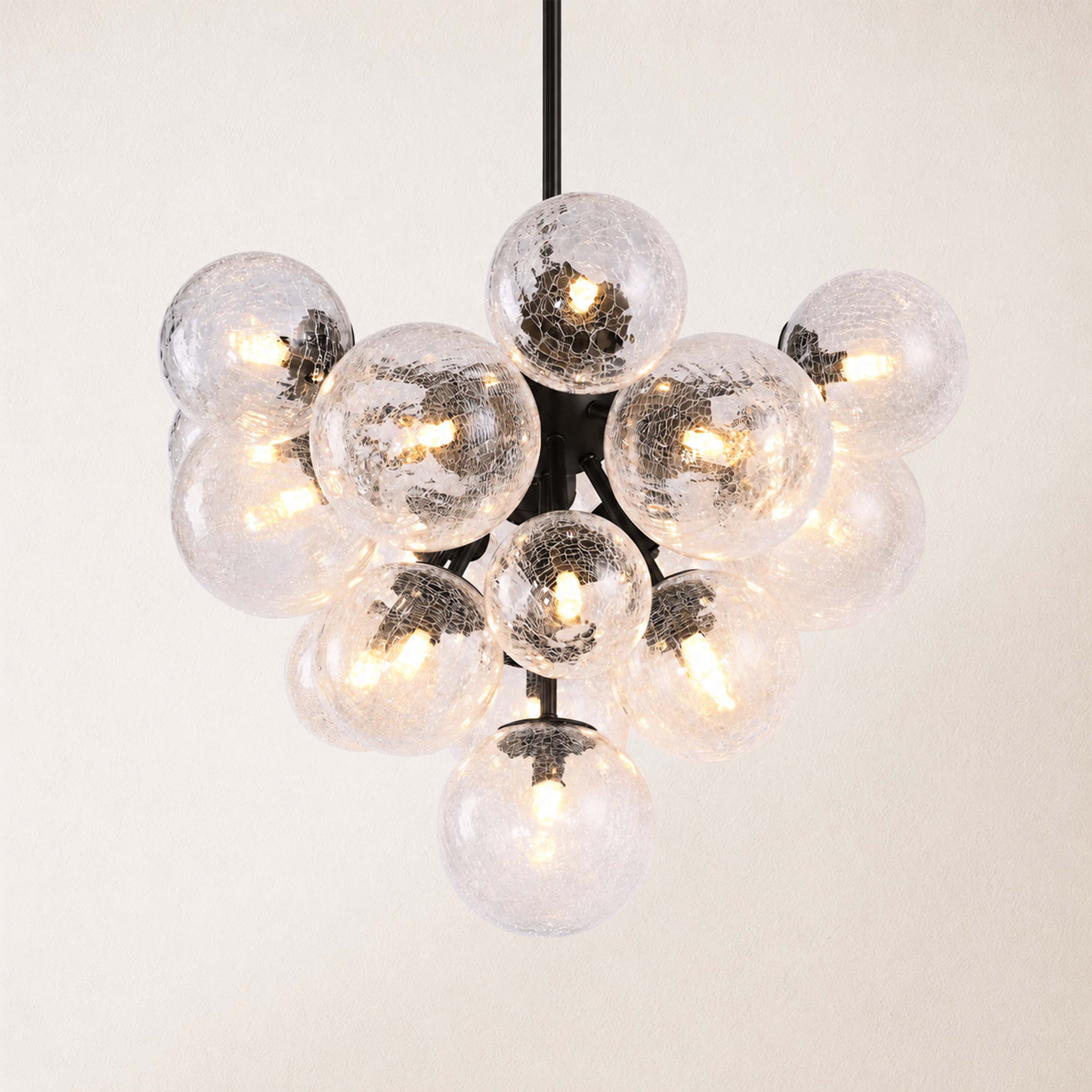 Elowen Crackled Glass Cluster Chandelier