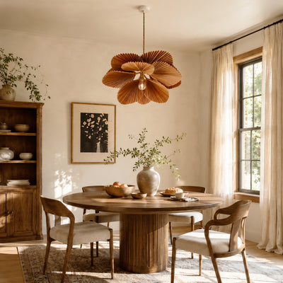Calanthe Pleated Lotus Pendant Light