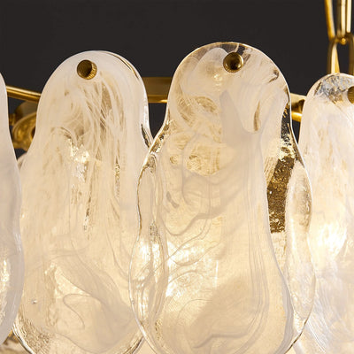 Elaris Glass Cloud Rectangular Chandelier 90cm W