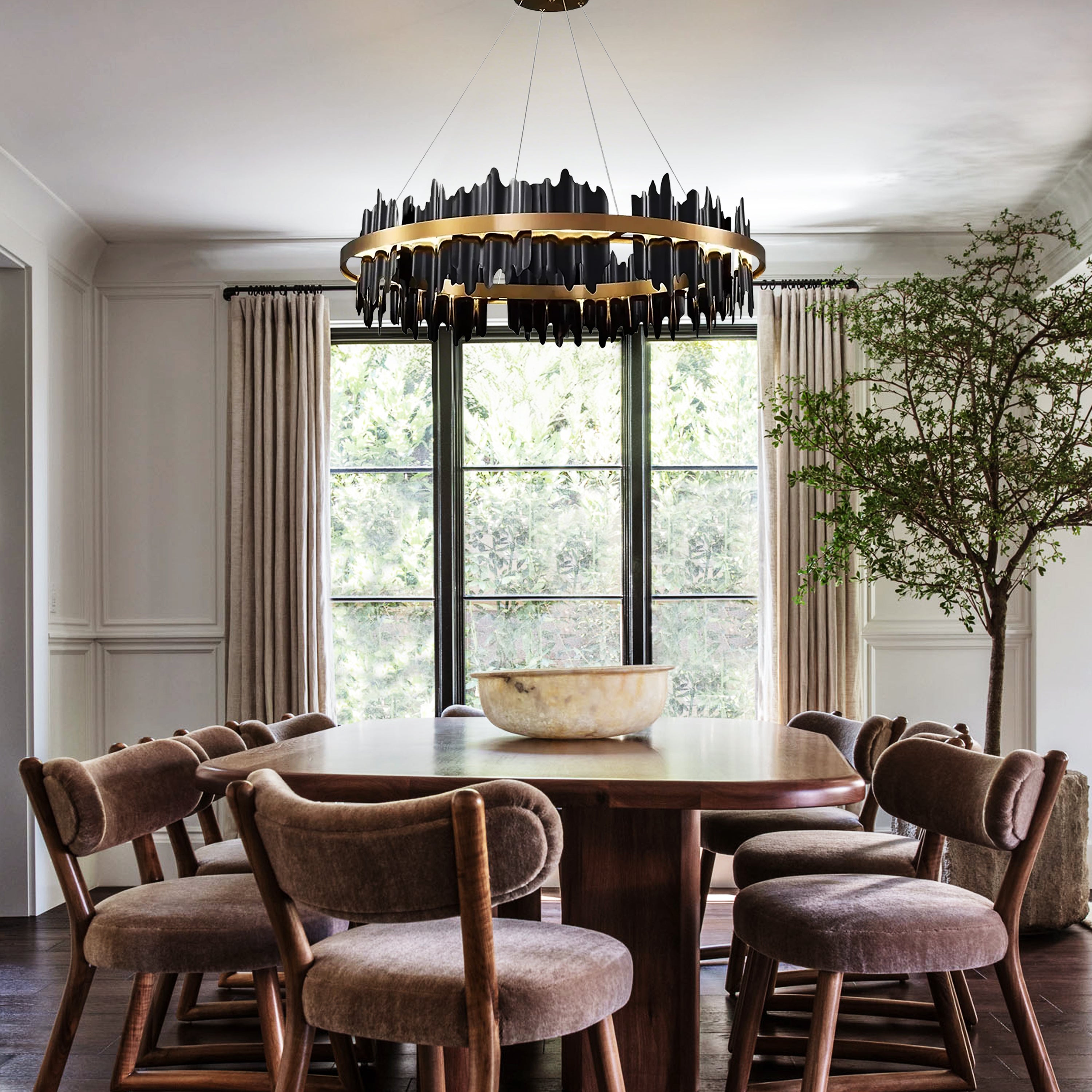 Arctira Metal Iceberg Round Chandelier 80cm D