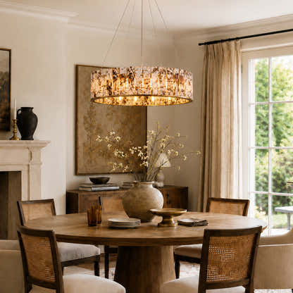 Pietra Marble Round Chandelier 23.6"D