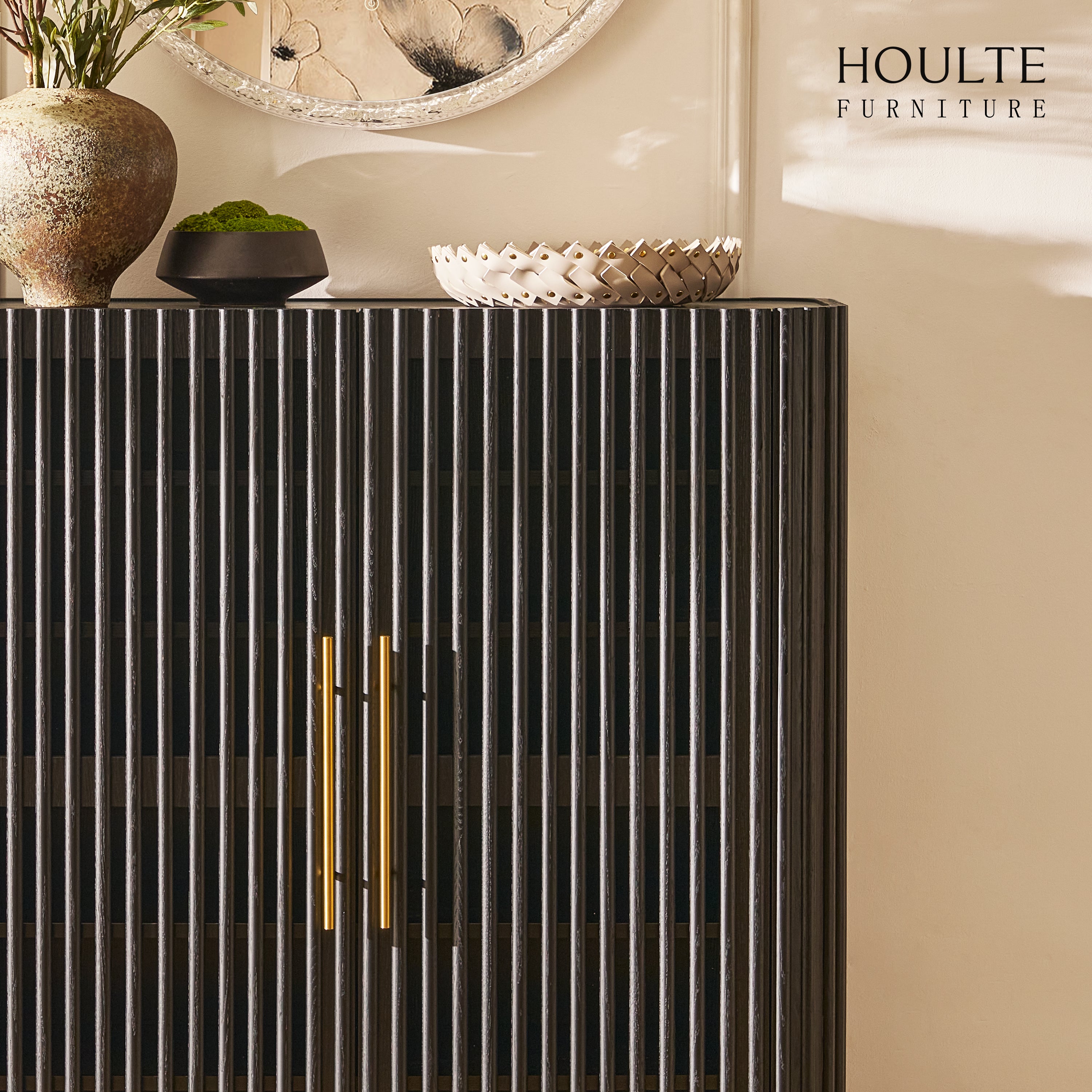 Holton 47"H Oak Storage Cabinet