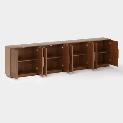 Holt 126″ Solid Oak Console(Set of 4)