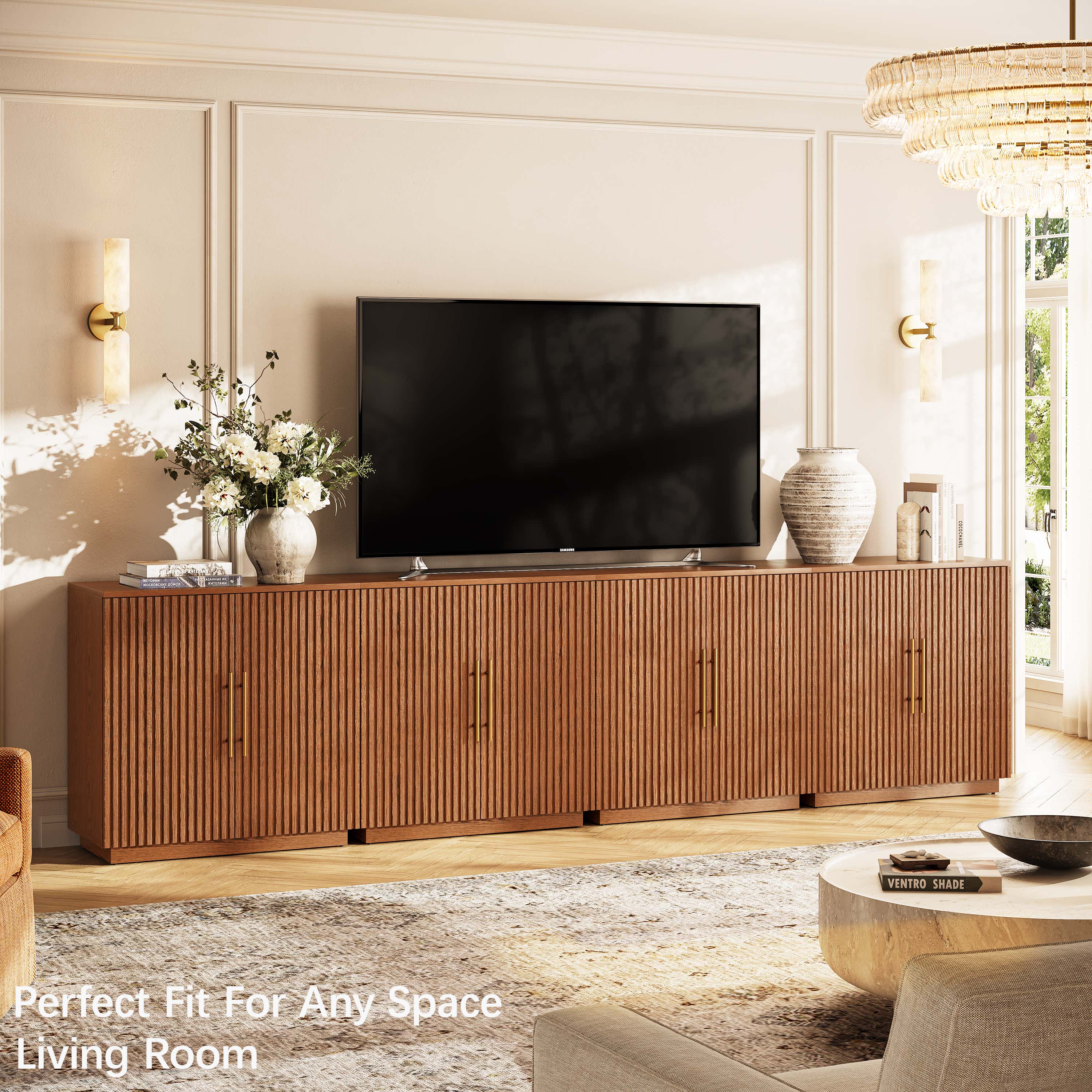 Holt 126″ Solid Oak Console(Set of 4)