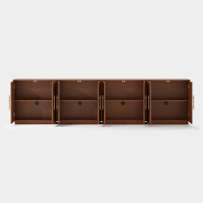 Holt 126″ Solid Oak Console(Set of 4)