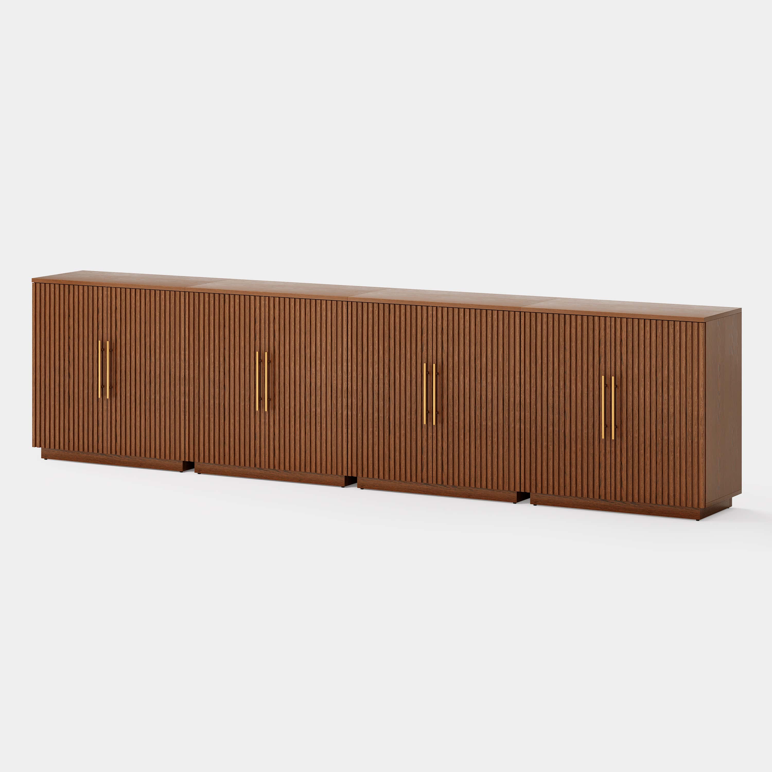 Holt 126″ Solid Oak Console(Set of 4)