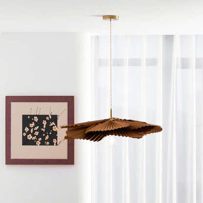Calanthe Pleated Lotus Pendant Light