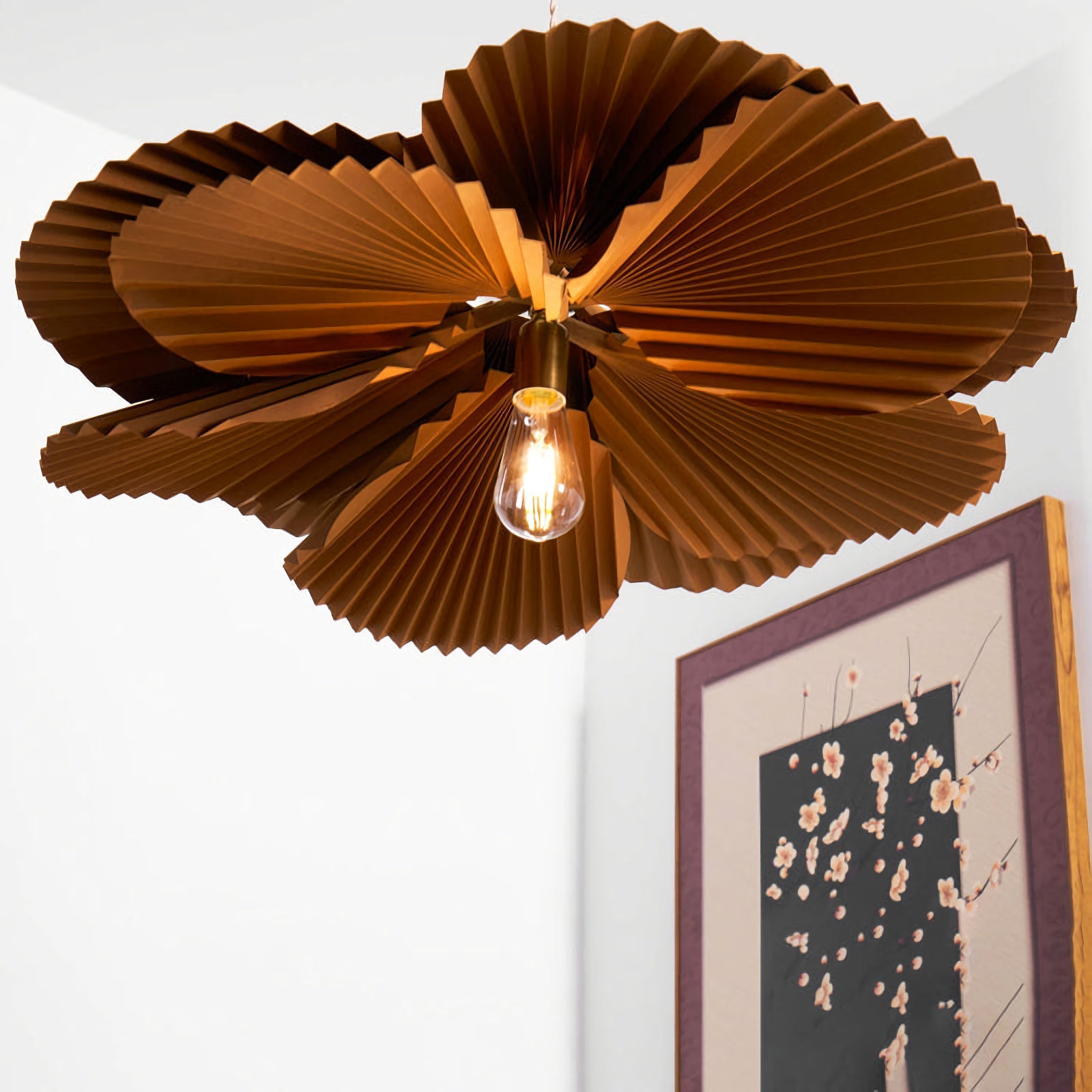 Calanthe Pleated Lotus Pendant Light