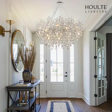 Frostleaf Crystal Branch Halo Chandelier 48"D