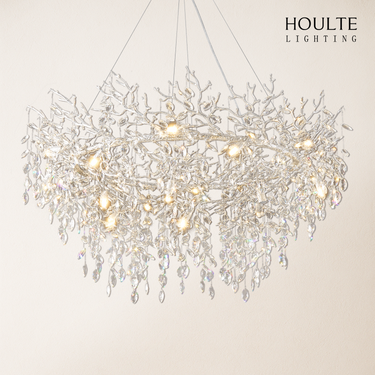 Frostleaf Crystal Branch Halo Chandelier 48"D