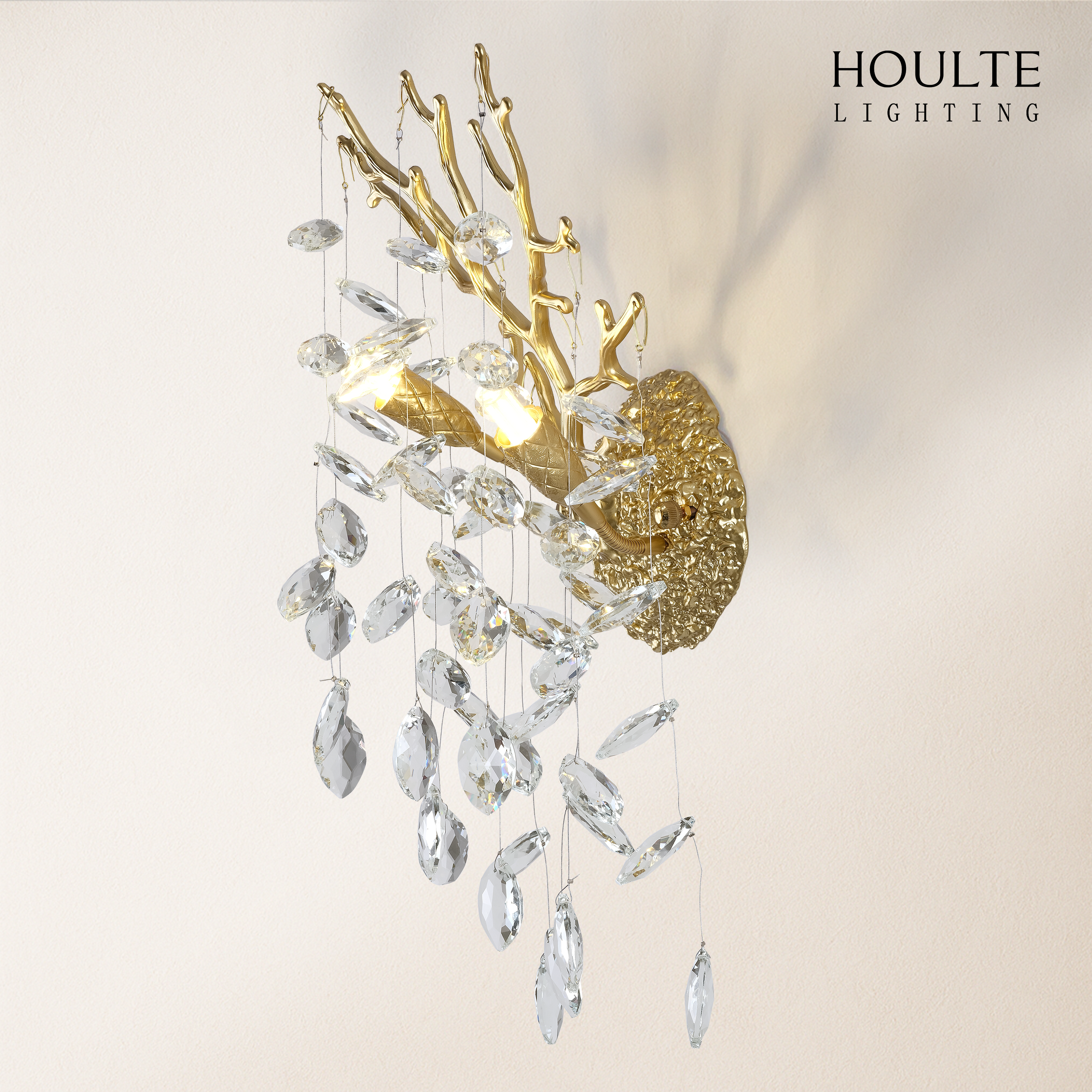 Frostleaf Crystal Branch Wall Sconce 10"H
