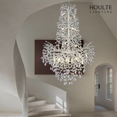 Frostleaf Crystal Cascade Grand Staircase Chandelier 61"H