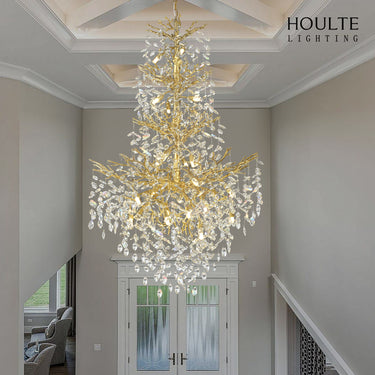 Frostleaf Crystal Cascade Grand Staircase Chandelier 61"H