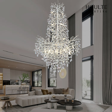 Frostleaf Crystal Cascade Grand Staircase Chandelier 61"H