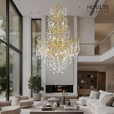 Frostleaf Crystal Cascade Grand Staircase Chandelier 61"H