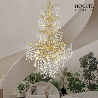 Frostleaf Crystal Cascade Grand Staircase Chandelier 61"H