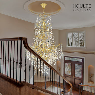 Frostleaf Crystal Cascade Grand Staircase Chandelier 61"H