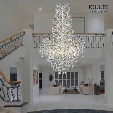 Frostleaf Crystal Cascade Grand Staircase Chandelier 61"H