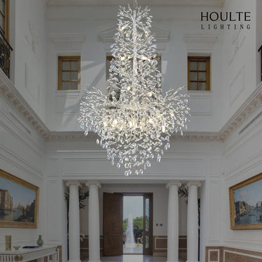 Frostleaf Crystal Cascade Grand Staircase Chandelier 61"H
