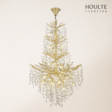 Frostleaf Crystal Cascade Grand Staircase Chandelier 61"H