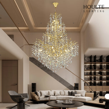 Frostleaf Crystal Cascade Grand Staircase Chandelier 65"H