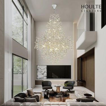 Frostleaf Crystal Cascade Grand Staircase Chandelier 65"H