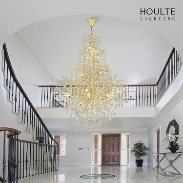 Frostleaf Crystal Cascade Grand Staircase Chandelier 65"H