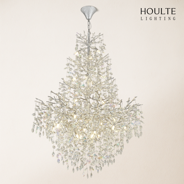 Frostleaf Crystal Cascade Grand Staircase Chandelier 65"H