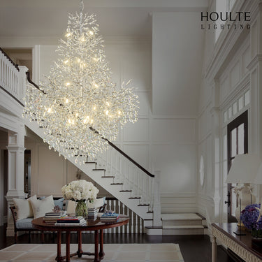 Frostleaf Crystal Cascade Grand Staircase Chandelier 65"H