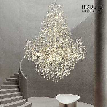 Frostleaf Crystal Cascade Grand Staircase Chandelier 65"H