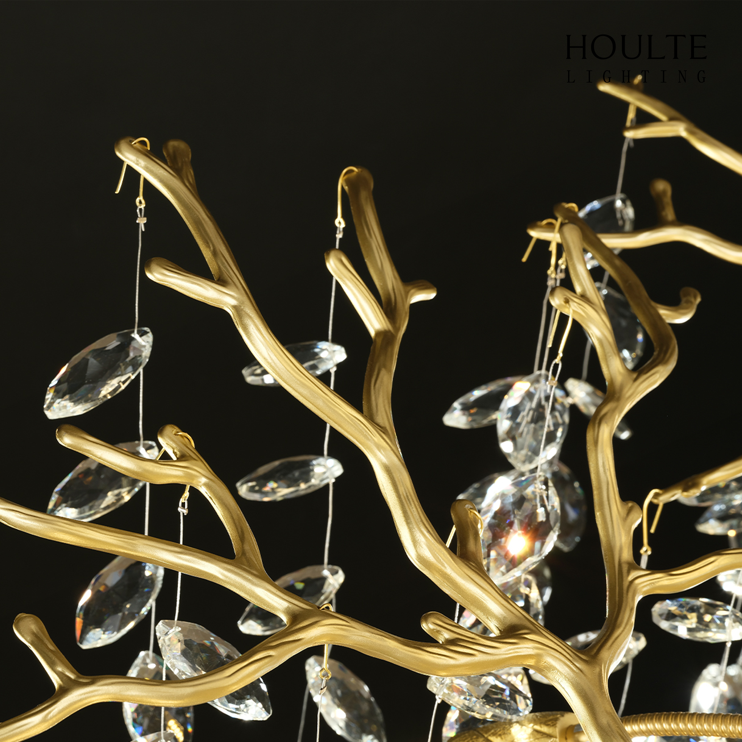 Frostleaf Crystal Grand Cascade Branches Chandelier 21''
