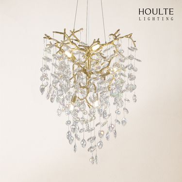 Frostleaf Crystal Grand Cascade Branches Chandelier 21''