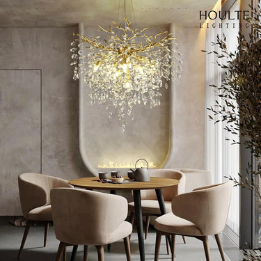 Frostleaf Crystal Grand Cascade Branches Chandelier 32''