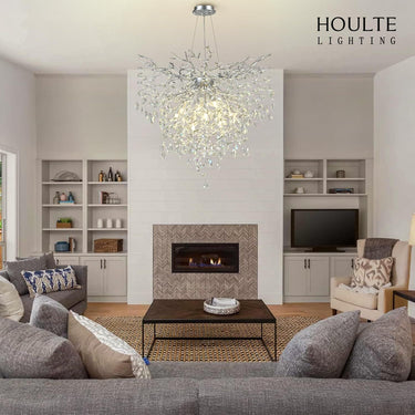 Frostleaf Crystal Grand Cascade Branches Chandelier 32''