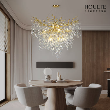 Frostleaf Crystal Grand Cascade Branches Chandelier 40''
