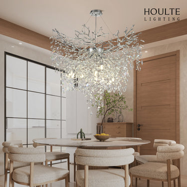 Frostleaf Crystal Grand Cascade Branches Chandelier 40''