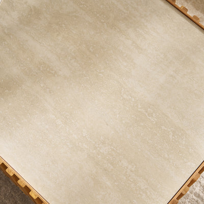 Isla Oak Sintered Stone Rectangle Coffee Table 120cm