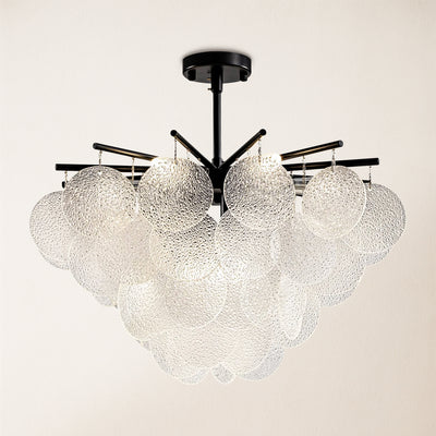 Velmora Glass Disc Tiered Chandelier 60cm D