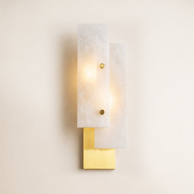 Gemina Alabaster Wall Sconce