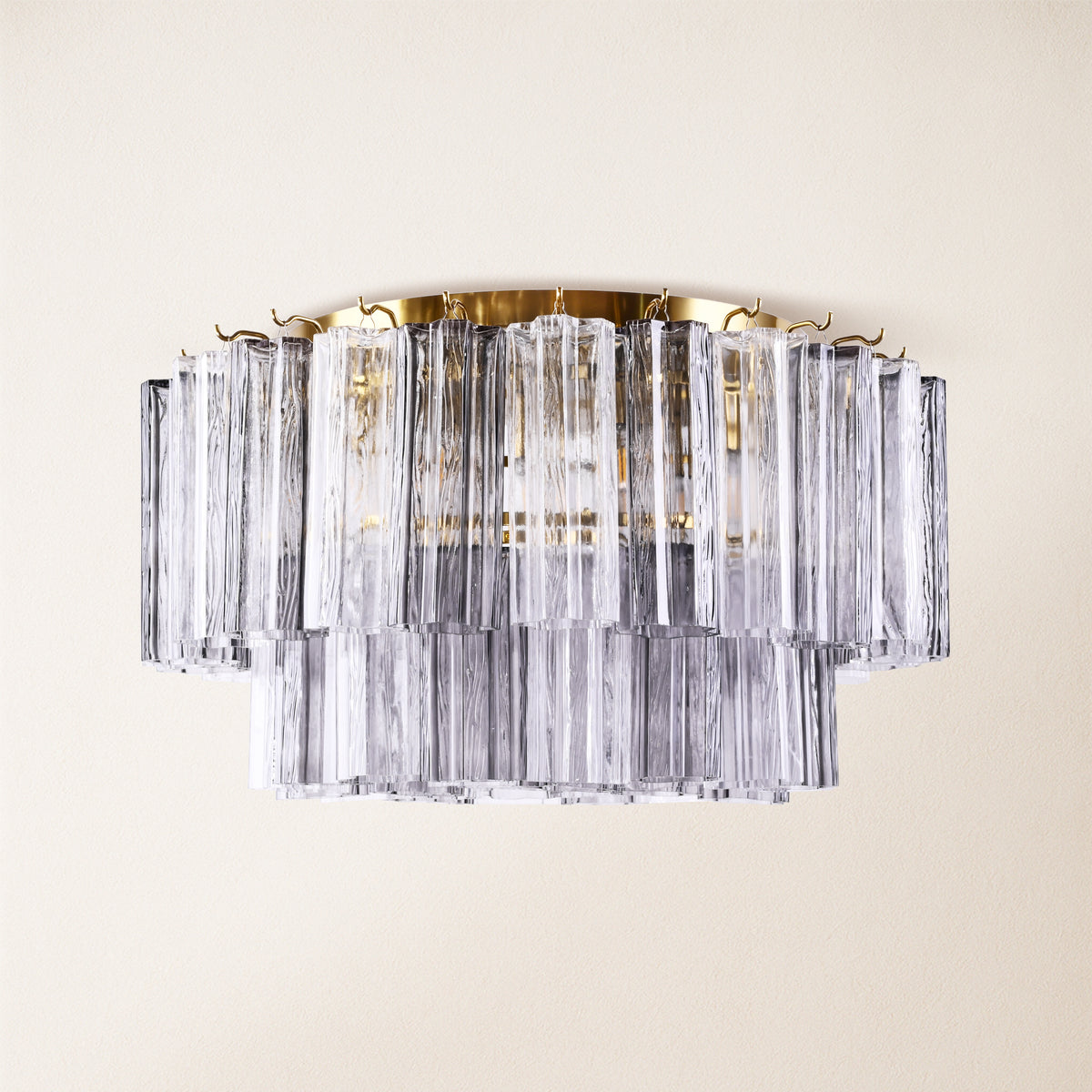 Dawel Glass Round Flush Mount 24"D