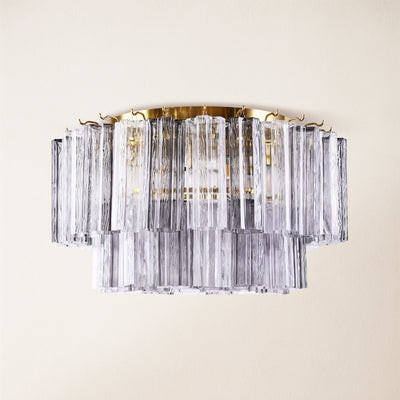 Dawel Glass Round Flush Mount 24"D
